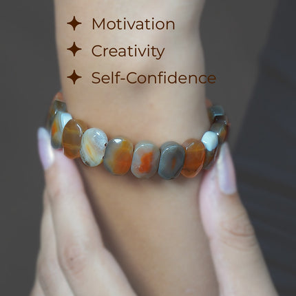 Carnelian Designer Beads Bracelet – Vitality | Creativity | Confidence