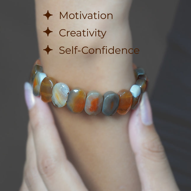 Carnelian Designer Beads Bracelet – Vitality | Creativity | Confidence