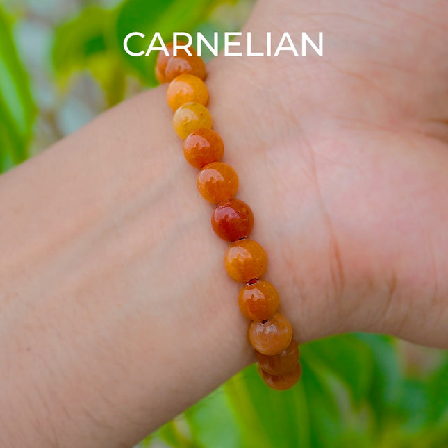 Carnelian Bracelet – Natural Crystal for Motivation, Confidence & Creativity
