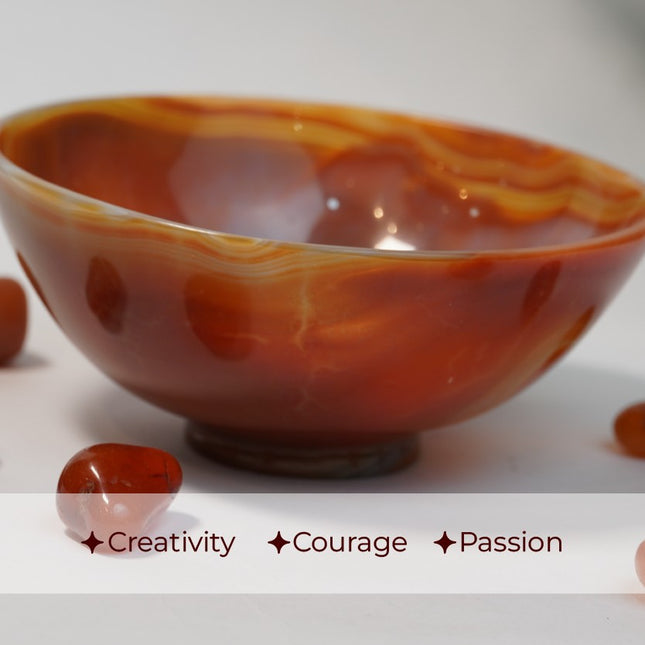 Carnelian Crystal 5 Inch Bowls – Vitality, Creativity & Empowerment