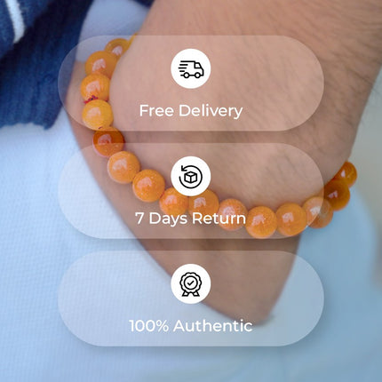 Carnelian Bracelet – Natural Crystal for Motivation, Confidence & Creativity