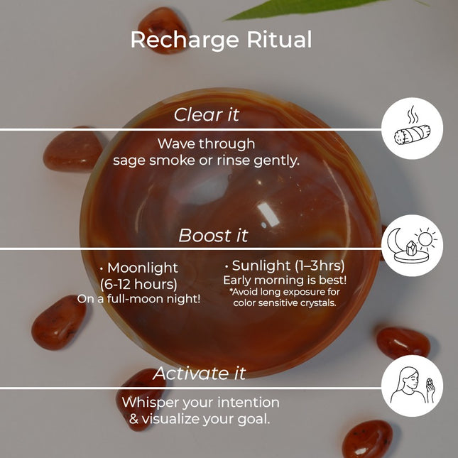 Carnelian Crystal 5 Inch Bowls – Vitality, Creativity & Empowerment