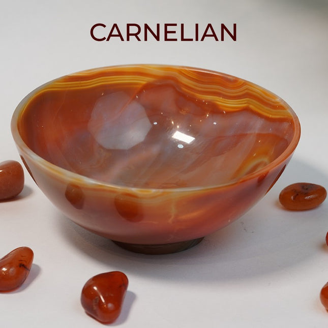 Carnelian Crystal 5 Inch Bowls – Vitality, Creativity & Empowerment