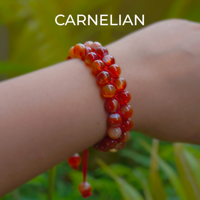 🔴 Double Dori – Carnelian Natural Bracelet