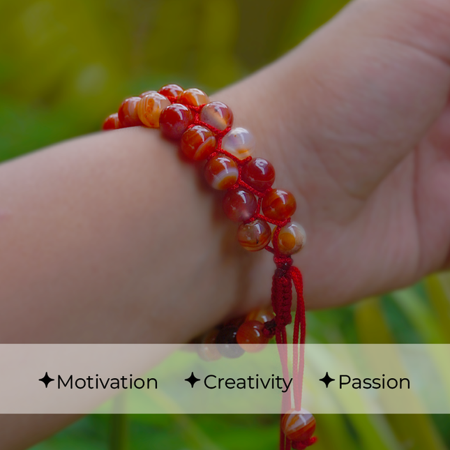 🔴 Double Dori – Carnelian Natural Bracelet