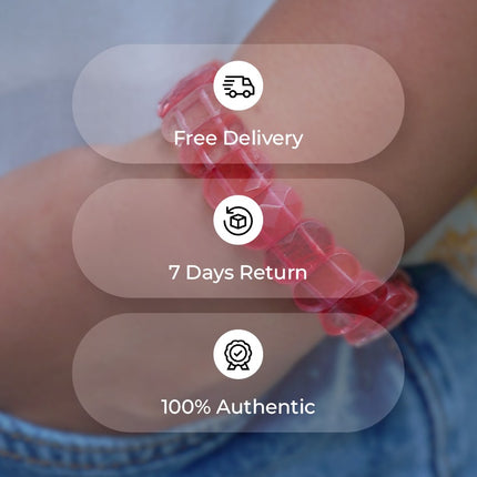 🌸 Designer Beads – Cherry Quartz Energy Bracelet