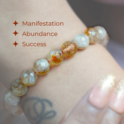 Citrine Diamond Cut Bracelet – Manifest Abundance & Radiate Joy