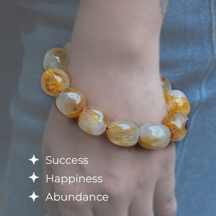 Citrine Tumble Bracelet – Radiate Joy, Abundance & Confidence