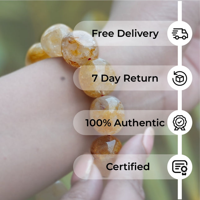 Citrine Tumble Bracelet – Radiate Joy, Abundance & Confidence