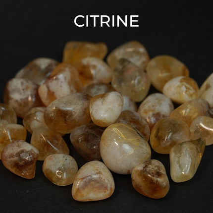 Natural Citrine Tumbles – Raw Energy for Abundance & Joy