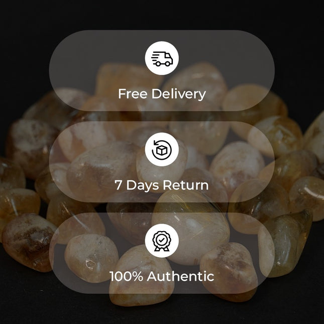 Natural Citrine Tumbles – Raw Energy for Abundance & Joy
