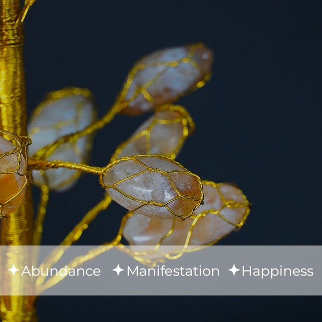 Citrine Cluster Beads Tree – Invite Abundance, Joy & Manifestation Energy