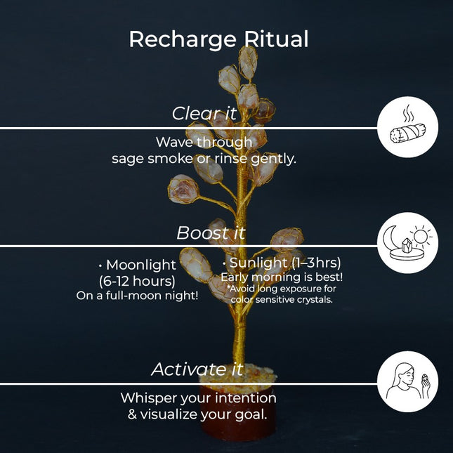 Citrine Cluster Beads Tree – Invite Abundance, Joy & Manifestation Energy