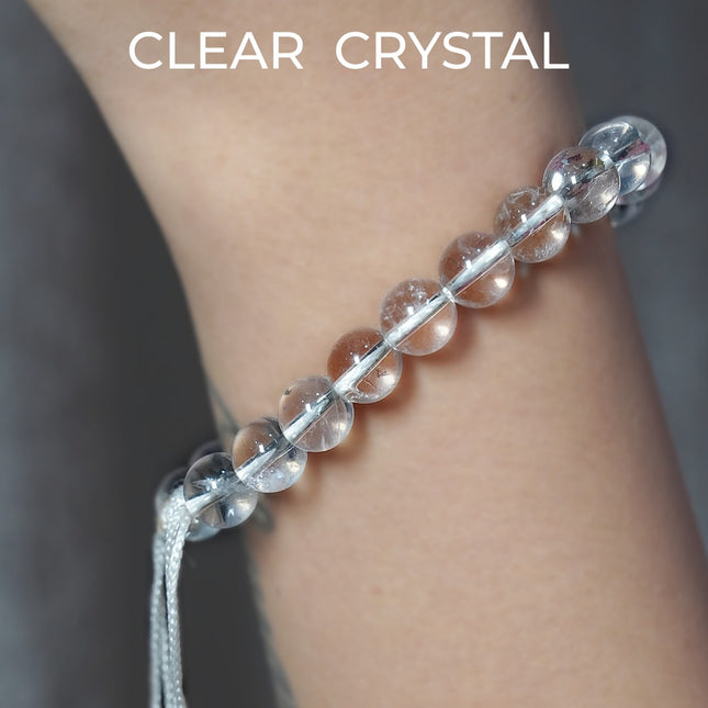 ✨ Clear Crystal Single Dori Bracelet — Radiate Clarity, Energy &amp; Intention