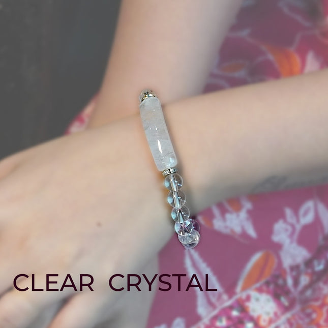 Designer Charm Clear Crystal Bracelet – Clarity, Energy & Elegant Style
