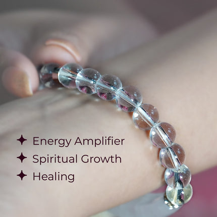 Designer Charm Clear Crystal Bracelet – Clarity, Energy & Elegant Style