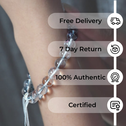 ✨ Clear Crystal Single Dori Bracelet — Radiate Clarity, Energy &amp; Intention