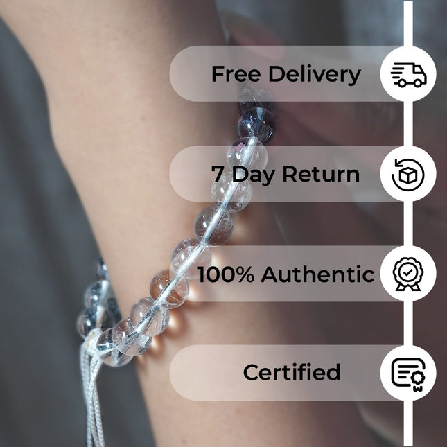 ✨ Clear Crystal Single Dori Bracelet — Radiate Clarity, Energy &amp; Intention