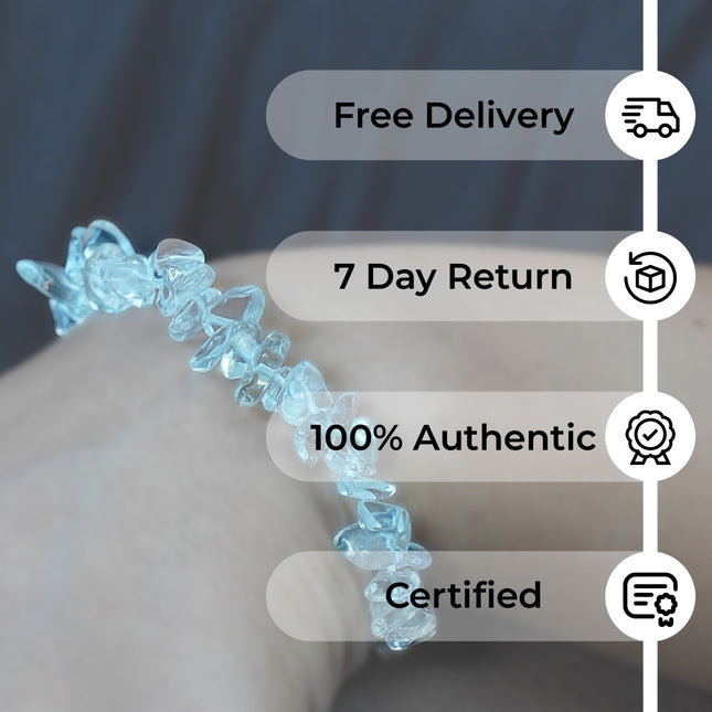 Clear Crystal Chips Bracelet – Clarity, Light, and Energy in Every Stone