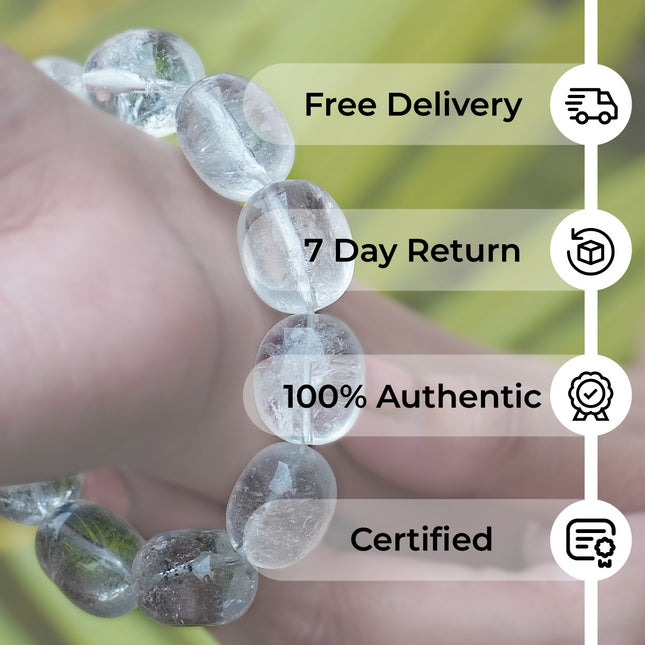 Clear Crystal Tumble Bracelet — Illuminate Your Path with Clarity and Healing