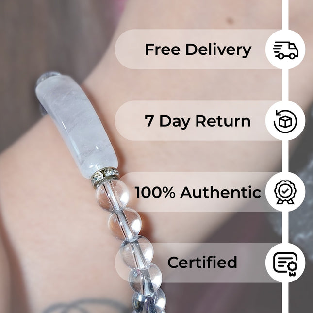 Designer Charm Clear Crystal Bracelet – Clarity, Energy & Elegant Style