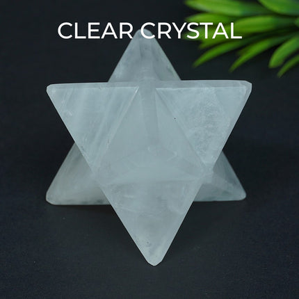 Clear Crystal Merkaba Big Star