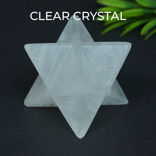 Clear Crystal Merkaba Big Star