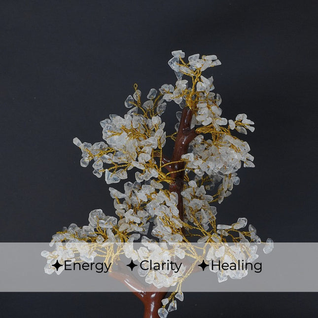 Clear Crystal Tree - Handcrafted Gemstone Tree of Life