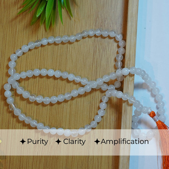 Clear Quartz 6 MM Jup Mala – Clarity, Amplification & Spiritual Awakening