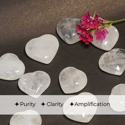 Clear Crystal Puffy Heart Stone
