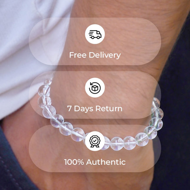 Clear Quartz Crystal Beads Bracelet – Amplify Clarity, Pure, & Powerful Energy