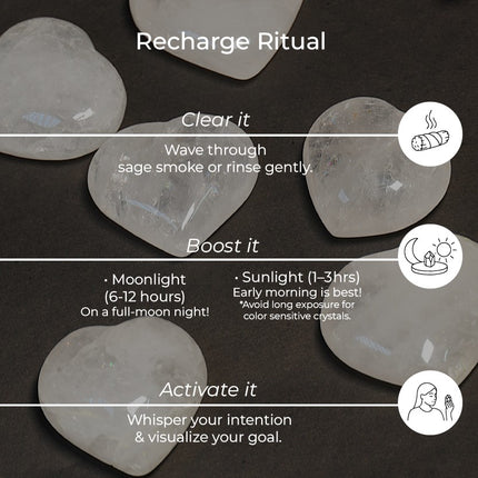 Clear Crystal Puffy Heart Stone