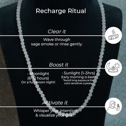 Clear Quartz 6 MM Jup Mala – Clarity, Amplification & Spiritual Awakening