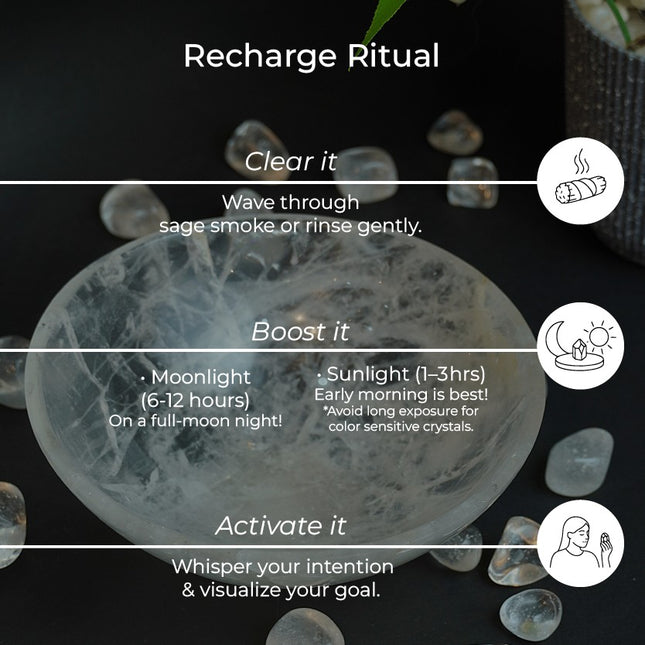Clear Crystal 6 Inch Bowls – Clarity, Purification & Healing