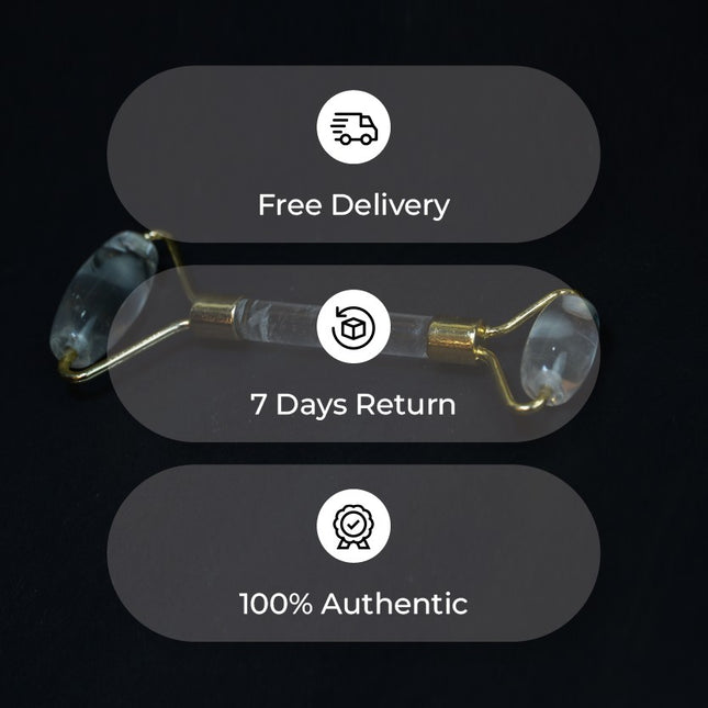 Clear Quartz Face Roller – Radiate with Purity and Clarity
