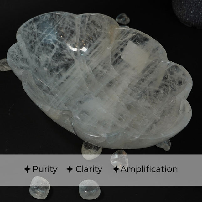 Clear Crystal 10 Inch Bowls – Clarity, Purification & Healing