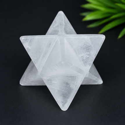 Clear Crystal Merkaba Big Star
