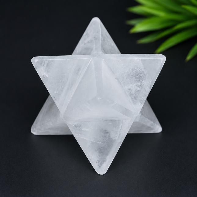 Clear Crystal Merkaba Big Star