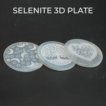Exclusive Selenite 3D Plate – Light, Clarity & Energy Healing
