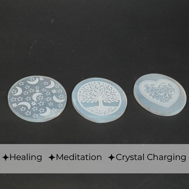 Exclusive Selenite 3D Plate – Light, Clarity & Energy Healing