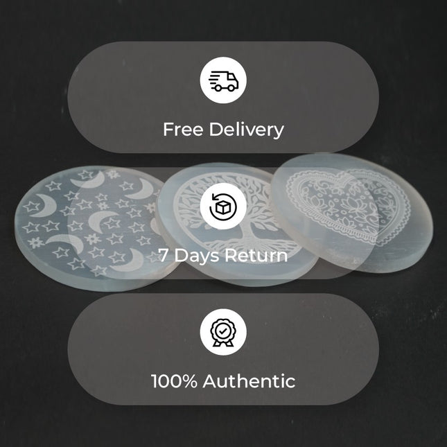 Exclusive Selenite 3D Plate – Light, Clarity & Energy Healing