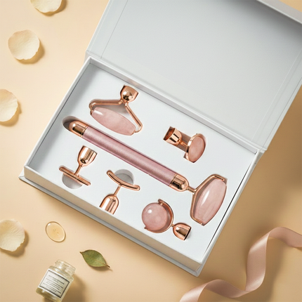 Rose Quartz Face Roller Kit