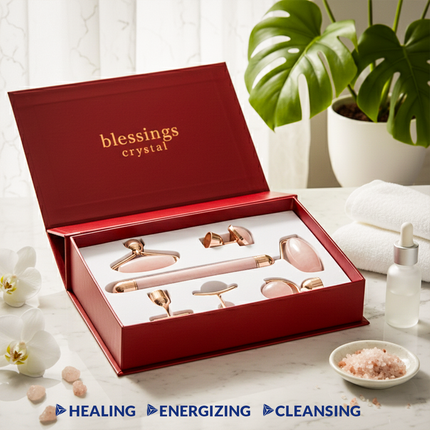 Rose Quartz Face Roller Kit