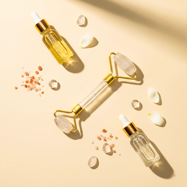 Rose Quartz Face Roller Kit