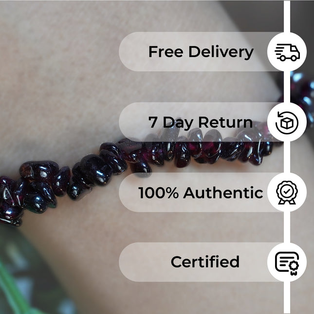 Garnet Chips Bracelet – Ignite Passion, Power & Protection