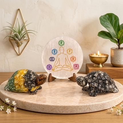 Vastu Turtoise Combo with Selenite Plate