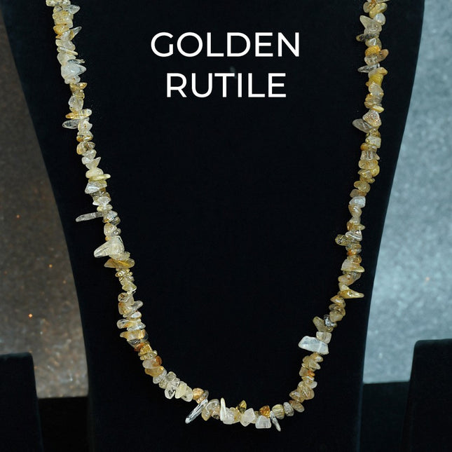 Golden Rutile Chips Mala