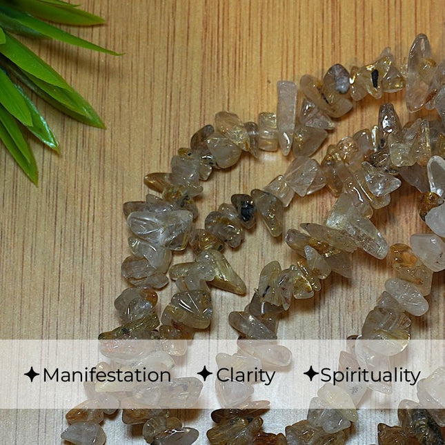 Golden Rutile Chips Mala