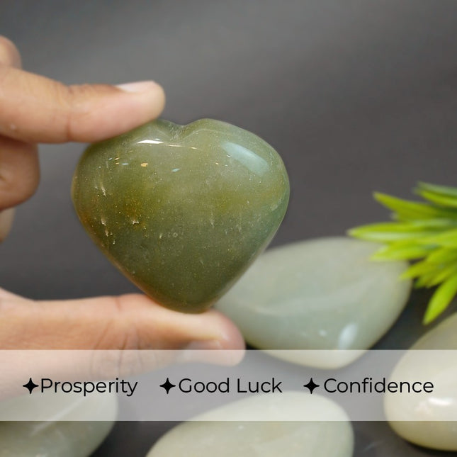 🌿 Green Aventurine Big Heart Stone