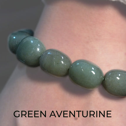 Green Aventurine Tumble Bracelet — A Vibrant Talisman of Luck, Growth, and Heartfelt Harmony